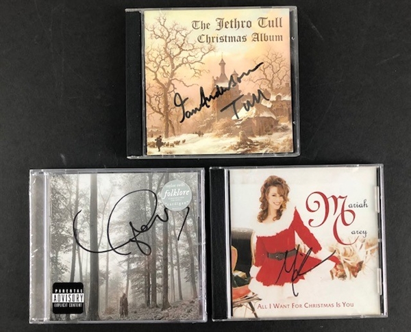 Music Legends: Lot of three (3) GREAT Items:  Jethro Tull CD, Taylor Swift CD, Mariah Carey CDs ! (Beckett/BAS Guaranteed)