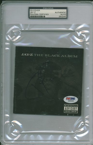 Jay-Z Signed "The Black Album" CD Cover (PSA/DNA Encapsulated)