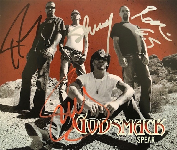 GODSMACK Group signed CD Cover (JSA)