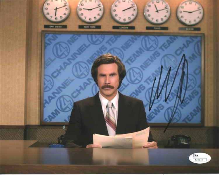 Will Ferrell Signed 10" x 8" Photograph from the Movie "Anchorman" (JSA)