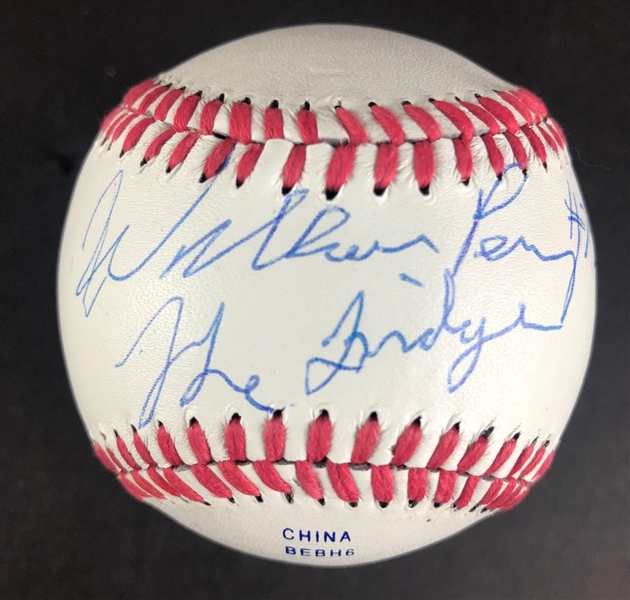 WILLIAM PERRY 72 THE FRIDGE Signed Baseball (Beckett/BAS Guaranteed)