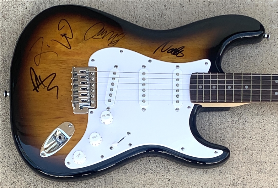 Foo Fighters Group Signed Fender Stratocaster Guitar with Desirable On-The-Body Sigs (Beckett/BAS LOA)