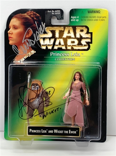 Star Wars: Carrie Fisher & Warwick Davis Signed “Princess Leia Collection” Official Toy (Beckett/BAS Guaranteed) 