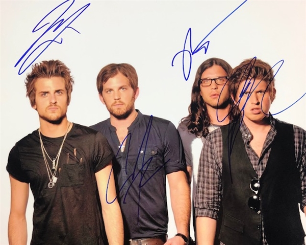 Kings of Leon Group Signed 14" x 11" Photograph (Beckett/BAS)