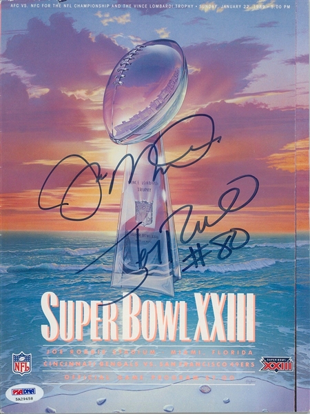 San Francisco 49ers: Joe Montana & Jerry Rice Signed Super Bowl XXIII Program (PSA Authentication) (Beckett/BAS Guaranteed) 
