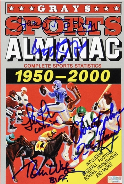 Michael J. Fox, Christopher Lloyd & Cast Autographed Back to the Future Sports Almanac (Beckett/BAS Guaranteed)
