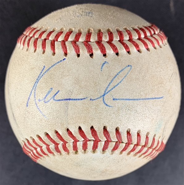 Kevin Costner Signed & Game Used CSU Fullerton NCAA College Baseball (Costners Alma Mater!)(PSA/DNA)