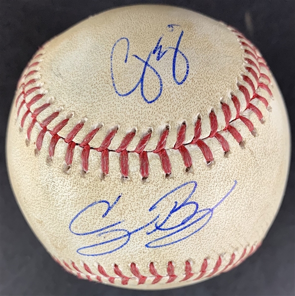 Corey Seager & Cody Bellinger Dual Signed & Game Used June 20th, 2017 OML Baseball During 4 HR Combined Contest! (PSA/DNA & MLB)