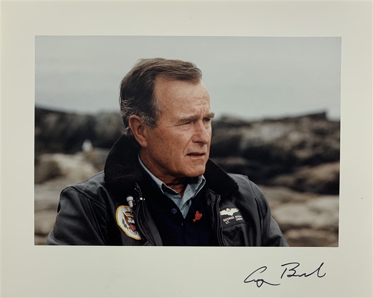 President George H. W. Bush Superb Signed 8" x 10" Color Photo (Beckett/BAS Guaranteed)
