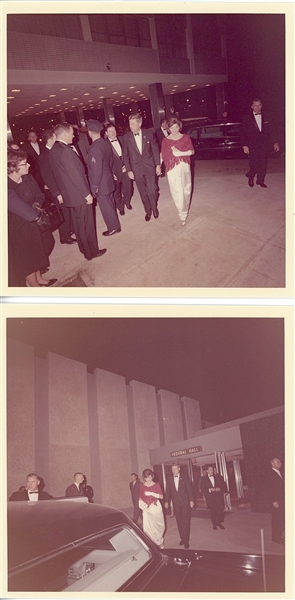 John & Jackie Kennedy Pair of Vintage Original 5” x 5” Photos (Cecil Stoughtons Own) of The President & First Lady Celebrating 2nd Anniversary of Kennedy’s Inauguration (Provenance: Cecil...
