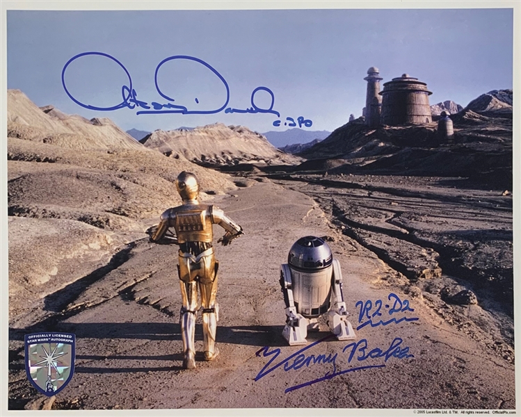 Star Wars: Anthony Daniels and Kenny Baker Superb Signed 8" x 10" Color Photo from "A New Hope" (Official Pix)