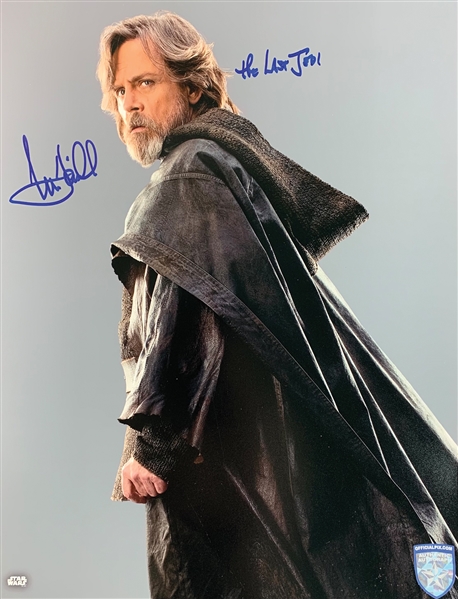 Star Wars: Mark Hamill Signed 11" x 14" Color Photo with "The Last Jedi" Inscription (Official Pix)