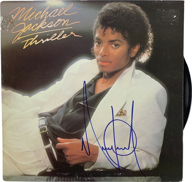 Michael Jackson Impressive Signed "Thriller" Record Album (JSA LOA)