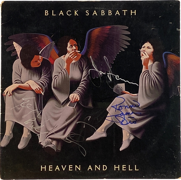 Black Sabbath Group Signed “Heaven and Hell” Record Album (5 Sigs) (Beckett/BAS Guaranteed)