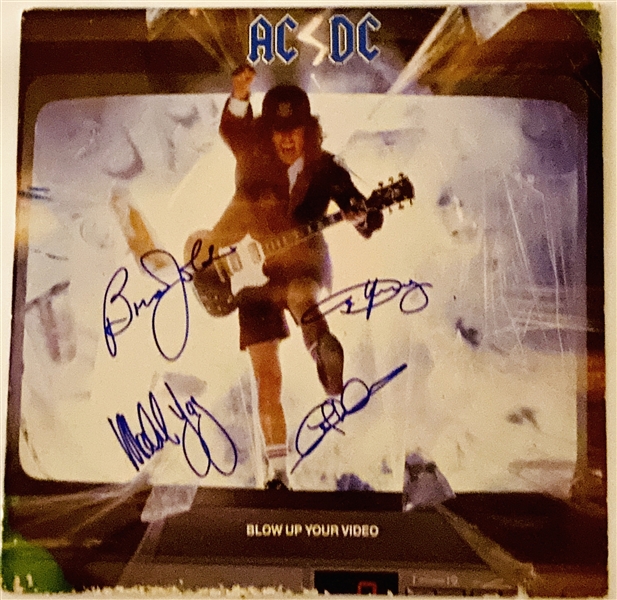 AC/DC Group Signed “Blow Up Your Video” Record Album (4 Sigs) (BAS Guaranteed)