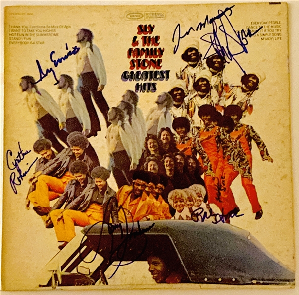 Sly And The Family Stone Group Signed “Greatest Hits” (7 Sigs) (Beckett/BAS Guaranteed)