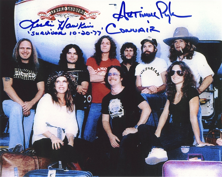 Lynyrd Skynyrd Historical Plane Artifact Lot With Signed Photo & Typescript 