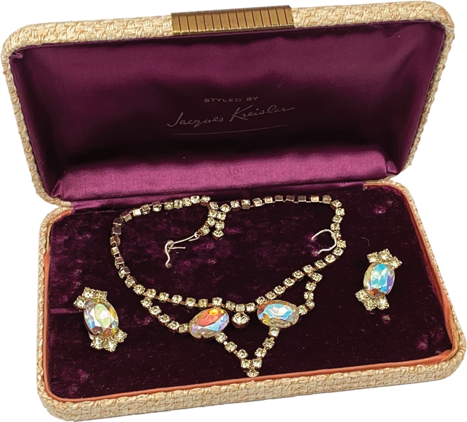 Marilyn Monroe Personally Owned and Production-Worn Costume Earrings & Necklace Set (David Rosenstein Estate) 