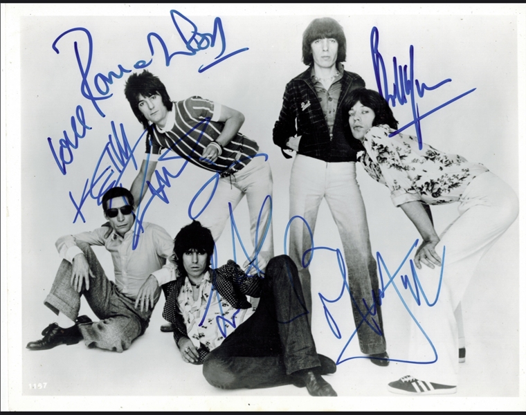 Rolling Stones Group Signed 8” x 10” Photo (5 Sigs) (Beckett/BAS Guaranteed)