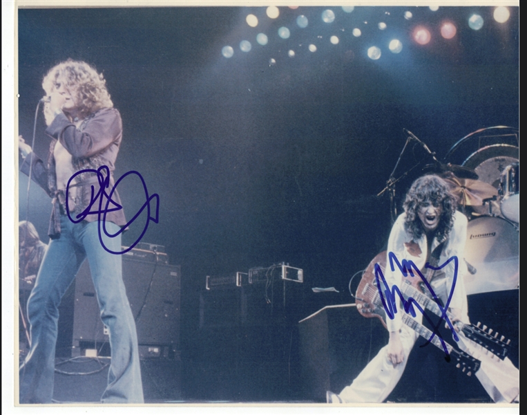 Led Zeppelin: Page & Plant 10” x 8” Signed Photo (Beckett/BAS Guaranteed)
