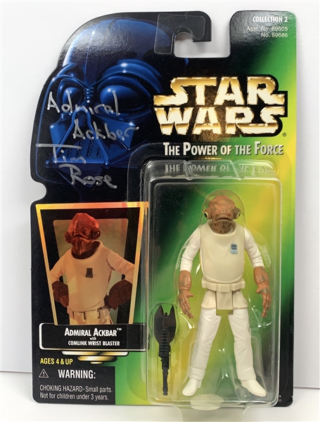 Star Wars: “Admiral Ackbar” Tim Rose Signed Official Toy (Beckett/BAS Guaranteed)