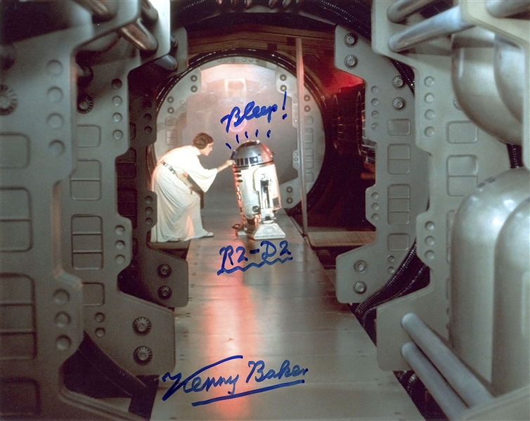 Star Wars: Kenny Baker “R2-D2” 10” x 8” Photo From “A New Hope” (Beckett/BAS Guaranteed)