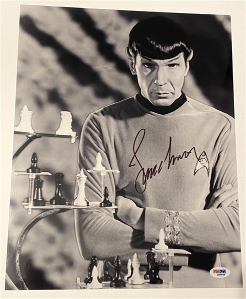 Star Trek: Leonard Nimoy 11” x 14” Signed Spock Photo (PSA Authentication)