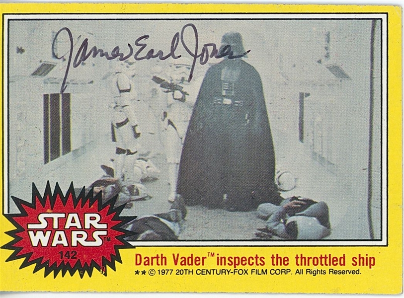 Star Wars: James Earl Jones Signed “Darth Vader” Star Wars 1977 Card #142 (Beckett/BAS Guaranteed) 