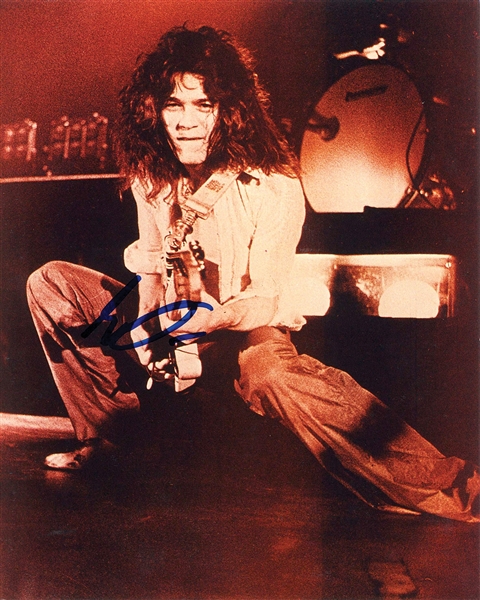 Eddie Van Halen In-Person Signed Photo (John Brennan Collection) (BAS Guaranteed)