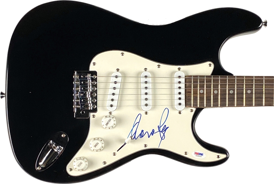 Diana Ross Signed Black Electric Guitar (PSA Authentication) 