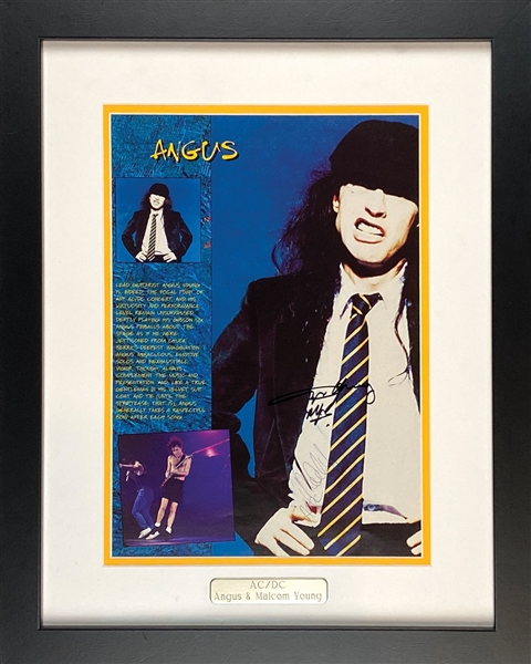 AC/DC: Angus & Malcolm Young Signed Program Page Framed (PSA Authentication)