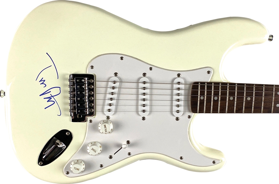 Tom Petty Signed White Electric Guitar Signed on Body (PSA Authentication)
