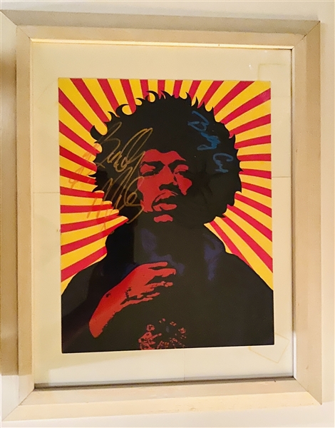 Jimi Hendrix: Billy Cox & Buddy Miles Signed Mini Poster (Beckett/BAS Guaranteed) 