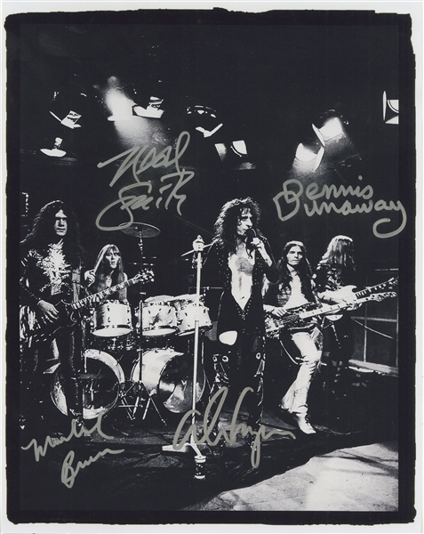 Alice Cooper Group 14” x 11” Signed Photo (Beckett/BAS Guaranteed) 