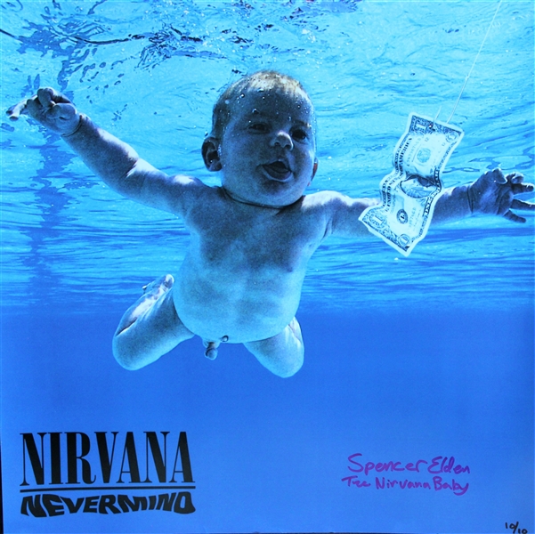 Nirvana “Nevermind” 18” x 18” Photographic Print Signed by “Baby” Spencer Elden
