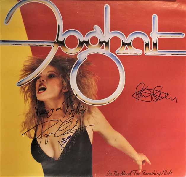 Foghat Group Signed 24” x 24” “Something Rude” Poster (3 Sigs) (Beckett/BAS Guaranteed) 
