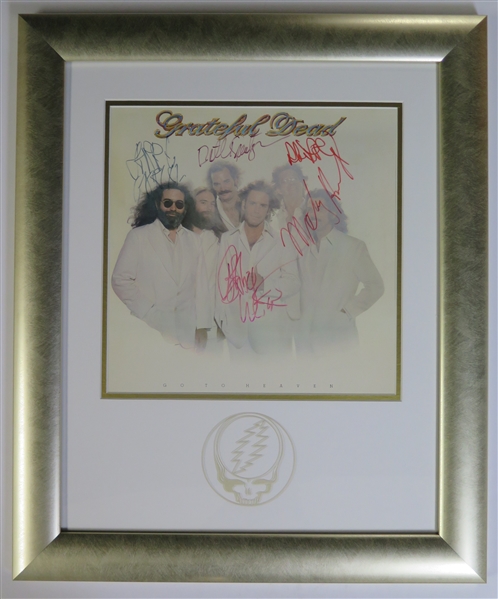 Grateful Dead w/ Jerry Garcia Group Signed “Go to Heaven” Album Record (5 Sigs) (JSA LOA)