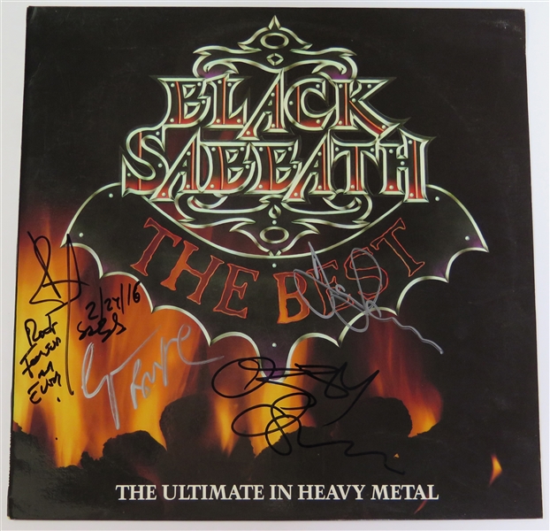 Black Sabbath Group Signed "The Best" Album Record (4 sigs) (JSA LOA)(Beckett/BAS LOA) 