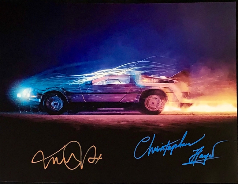 Back to the Future: Michael J. Fox & Christopher Lloyd Signed 20” x 16” Photo (ACOA Authentication) 