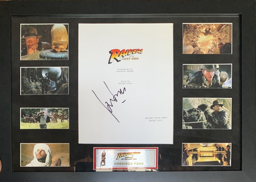 Harrison Ford “Indiana Jones Raiders of the Lost Ark” Signed Script in 19” x 13” Display (Beckett/BAS Guaranteed)