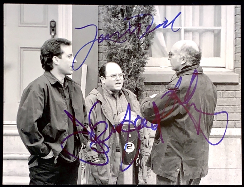 “Seinfeld” Cast Signed 14” x 11” Photo with Seinfeld, Alexander & David! (3 Sigs) (Beckett/BAS Guaranteed)