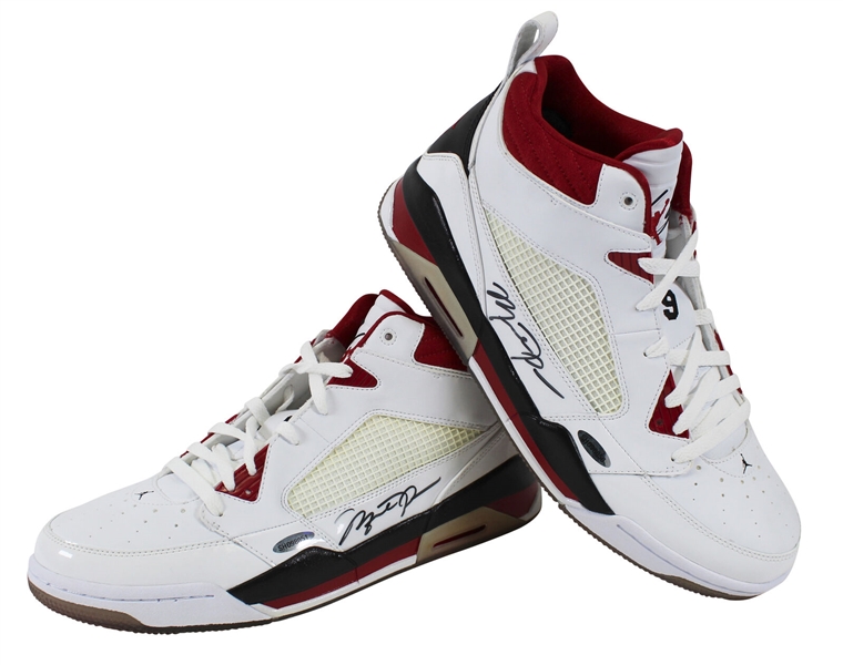 Michael Jordan RARE Dual Signed Pair of Air Jordan "Flight 9" Basketball Sneakers (UDA COAs & Beckett/BAS LOAs)