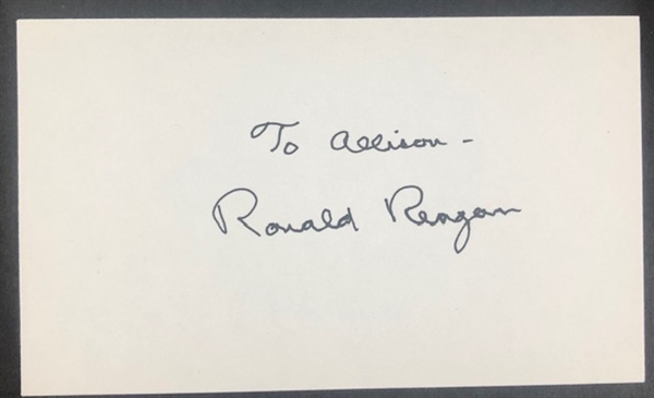 President Ronald Reagan Signed Index Card (JSA)