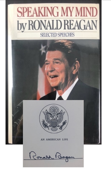 Ronald Reagan Signed Hardcover Book "Speaking My Mind" (JSA)
