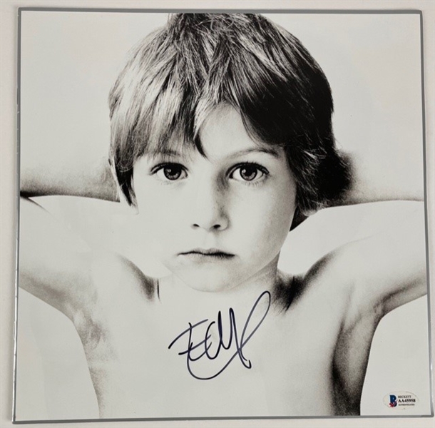 The Edge Signed "Boy" Album Insert Booklet (Beckett/BAS)