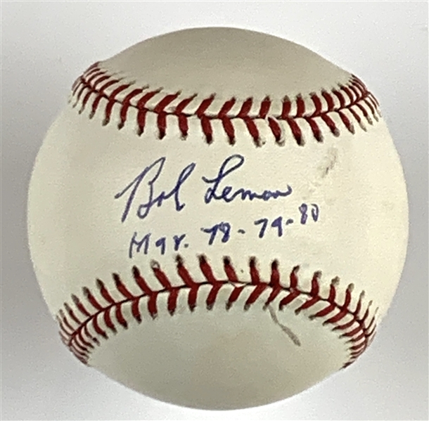 Bob Lemon Signed OAL Baseball With Manager Notation (Beckett/BAS Guaranteed)