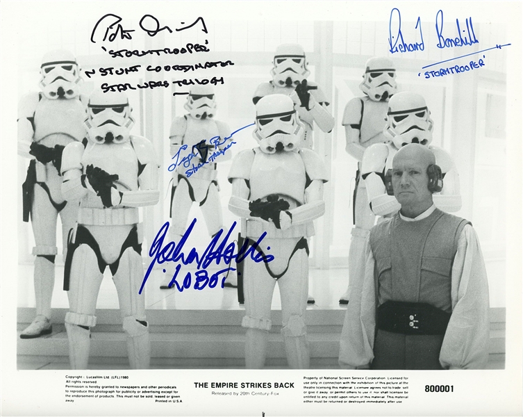 Star Wars: “Stormtroopers” Multi-Signed 10” x 8” Publicity Photo from “The Empire Strikes Back” (4 Sigs) (Beckett/BAS Guaranteed)