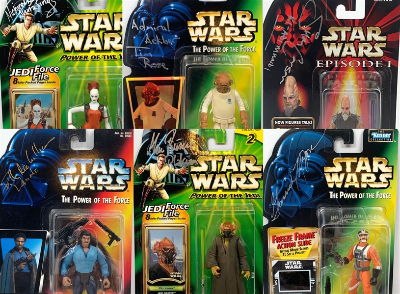 Star Wars: Jedis & Good Guys Lot (6) Signed Toys: “Lando Calrissian, Admiral Ackbar ect.” (Beckett/BAS Guaranteed)