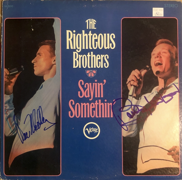 Righteous Brothers In-Person Signed “Sayin’ Something” Record Album (John Brennan Collection) (BAS Guaranteed)
