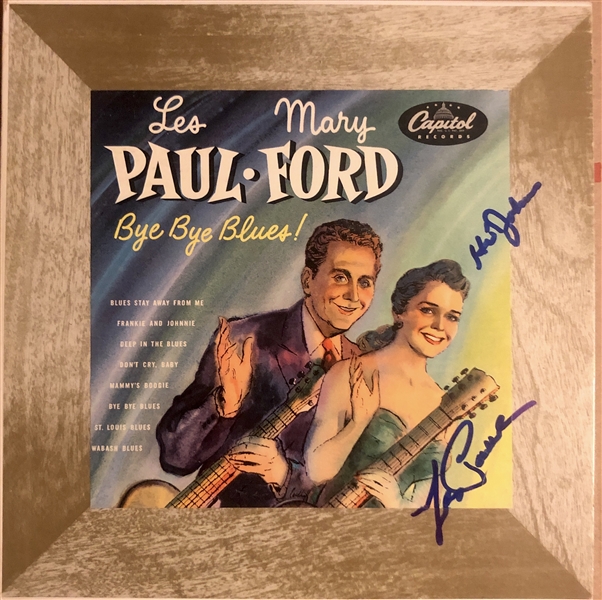 Les Paul In-Person Signed “Bye Bye Blues!” 10” Record (John Brennan Collection) (BAS Guaranteed)